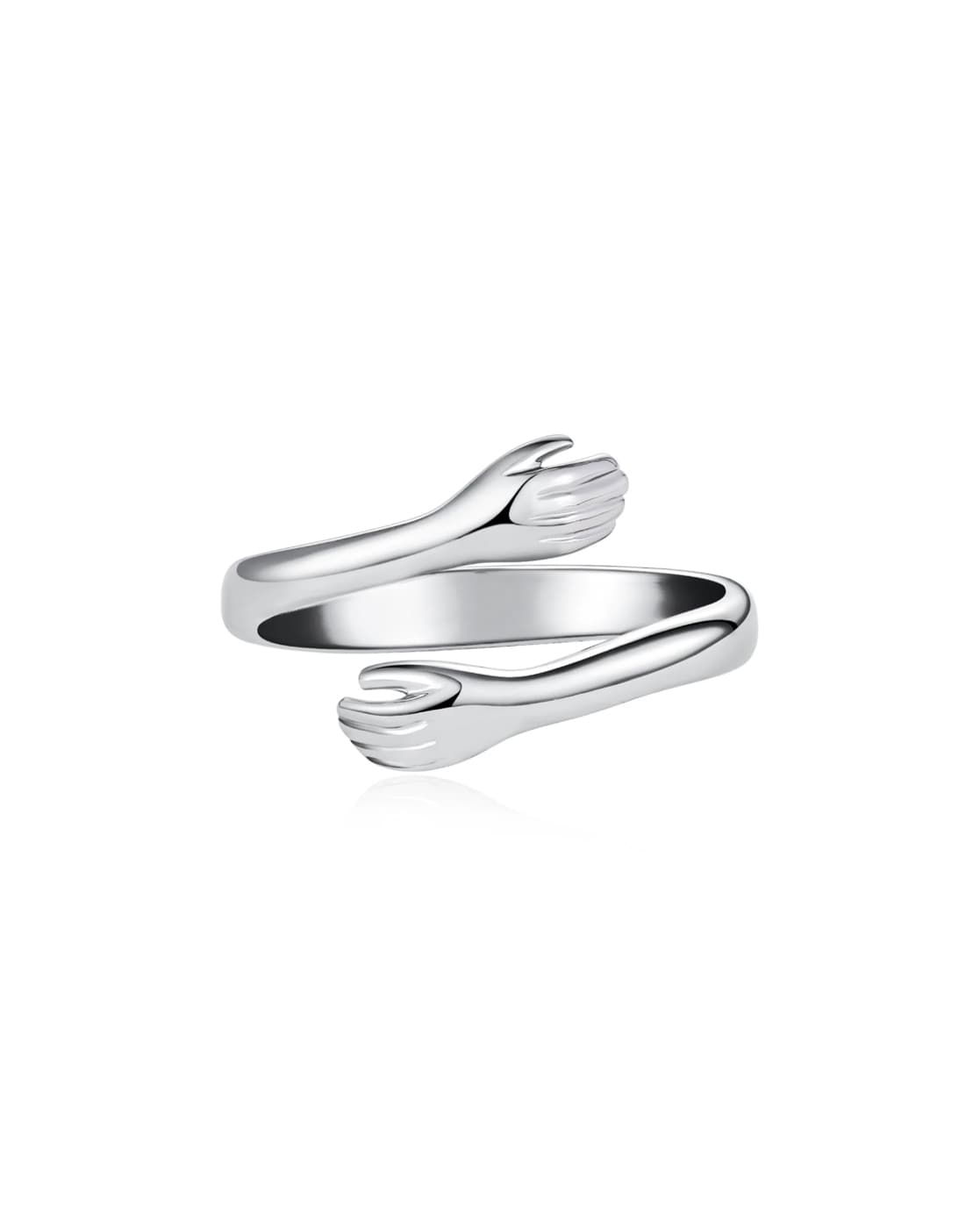 Silver Adjustable Hug Ring