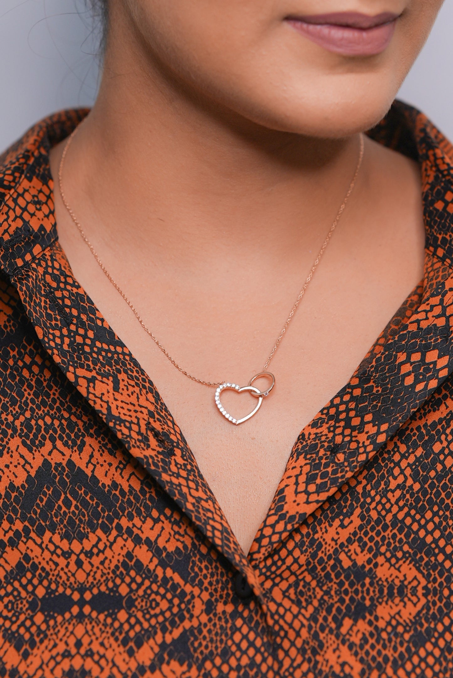 Rose Gold Forever Together Ring & Heart Pendant