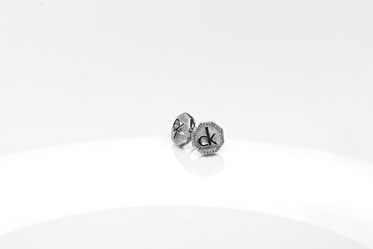 Silver Branded Classic Studs