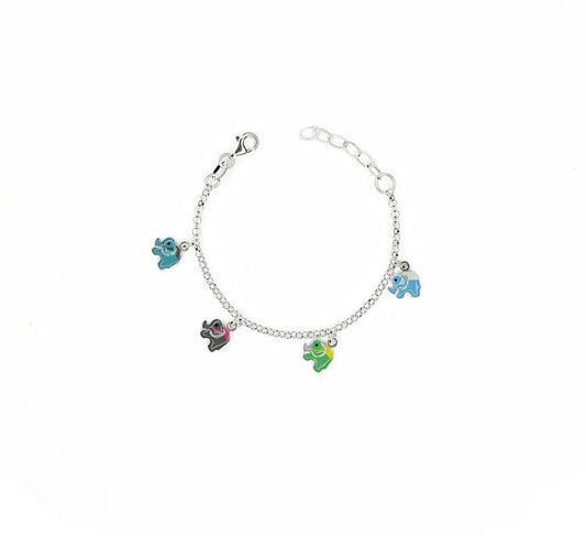 Silver Elephant Parade Kids Bracelet