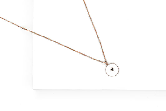 Rose Gold Blushing Circle of Love Pendant