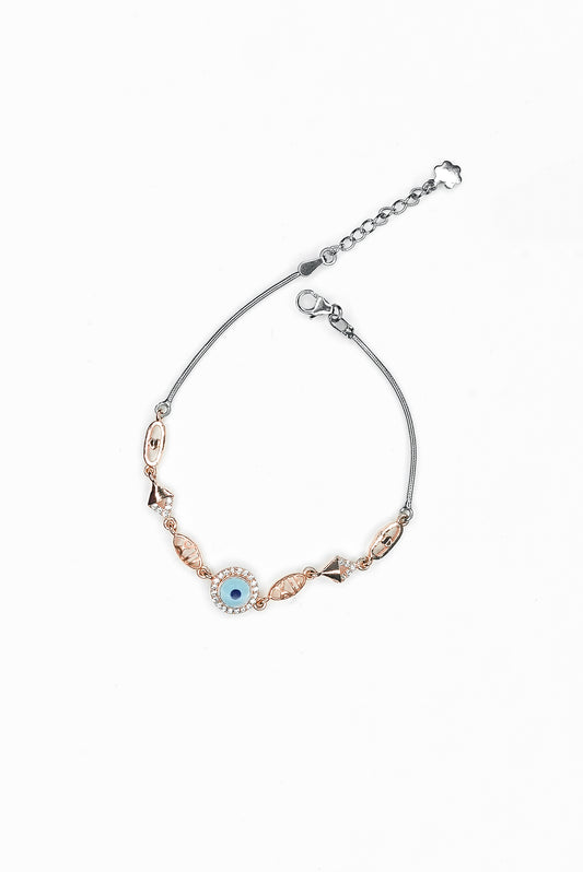 Rose Gold Evil Eye of Twelve Bracelet