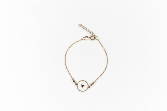 Rose Gold Blushing Circle of Love Bracelet