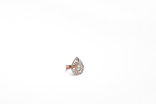 Rose Gold Adjustable Dewdrop Ring