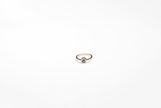 Rose Gold Round Evil Eye Ring