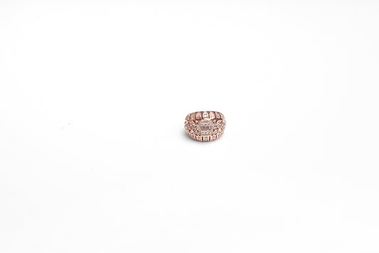 Rose Gold CZ Contemporary Ring