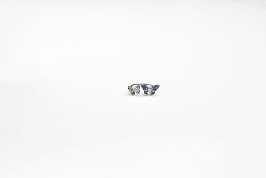 Silver Butterfly Adjustable Ring