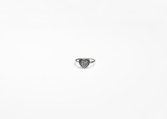 Silver Heart Pandora Ring