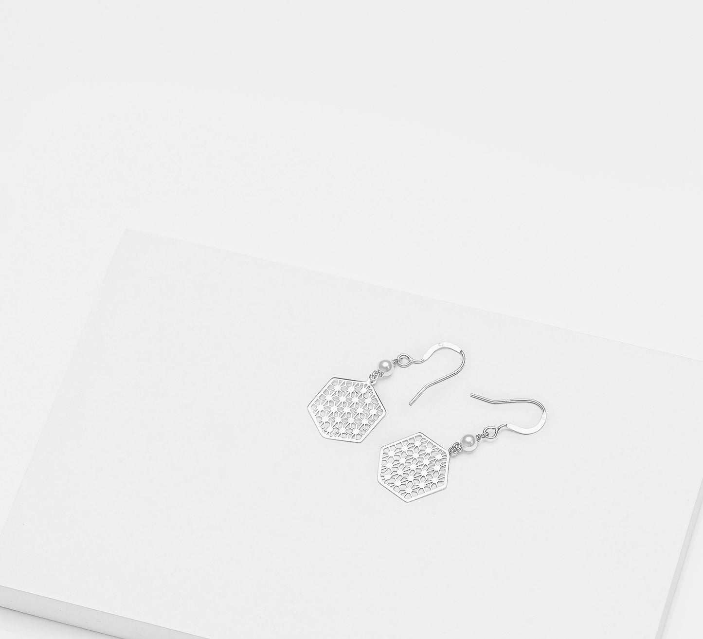 Silver HexaLuxe Earrings