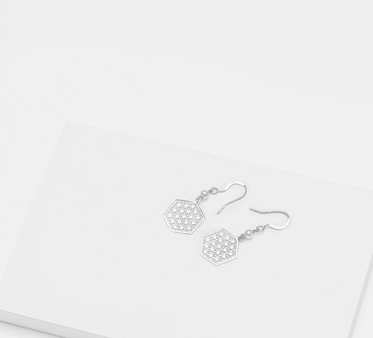 Silver HexaLuxe Earrings