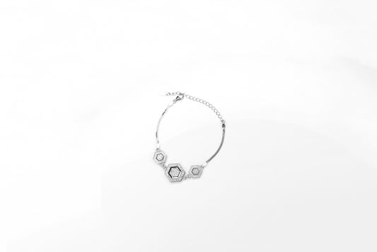 Silver TriHexa Bracelet