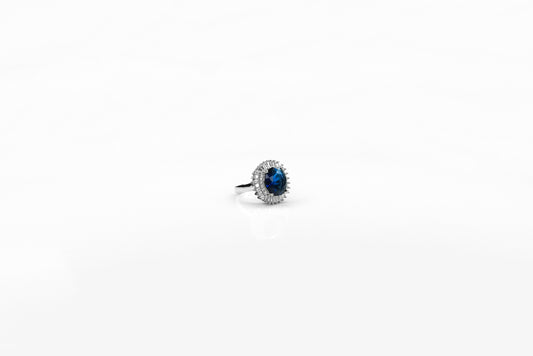 Silver Serene Sapphire Ring