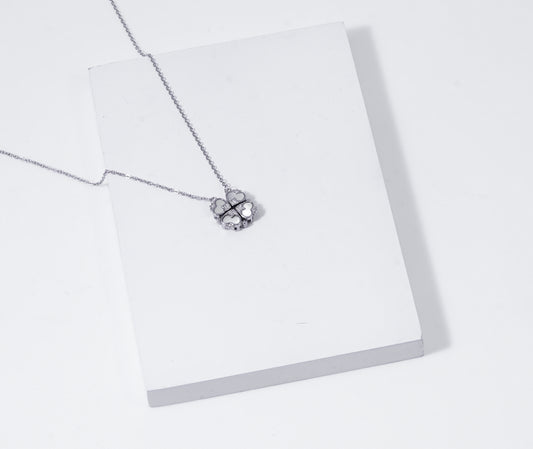 Silver Magnetic Clover Pendant