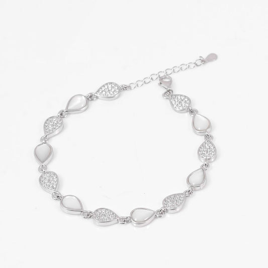 Silver Pear Bracelet